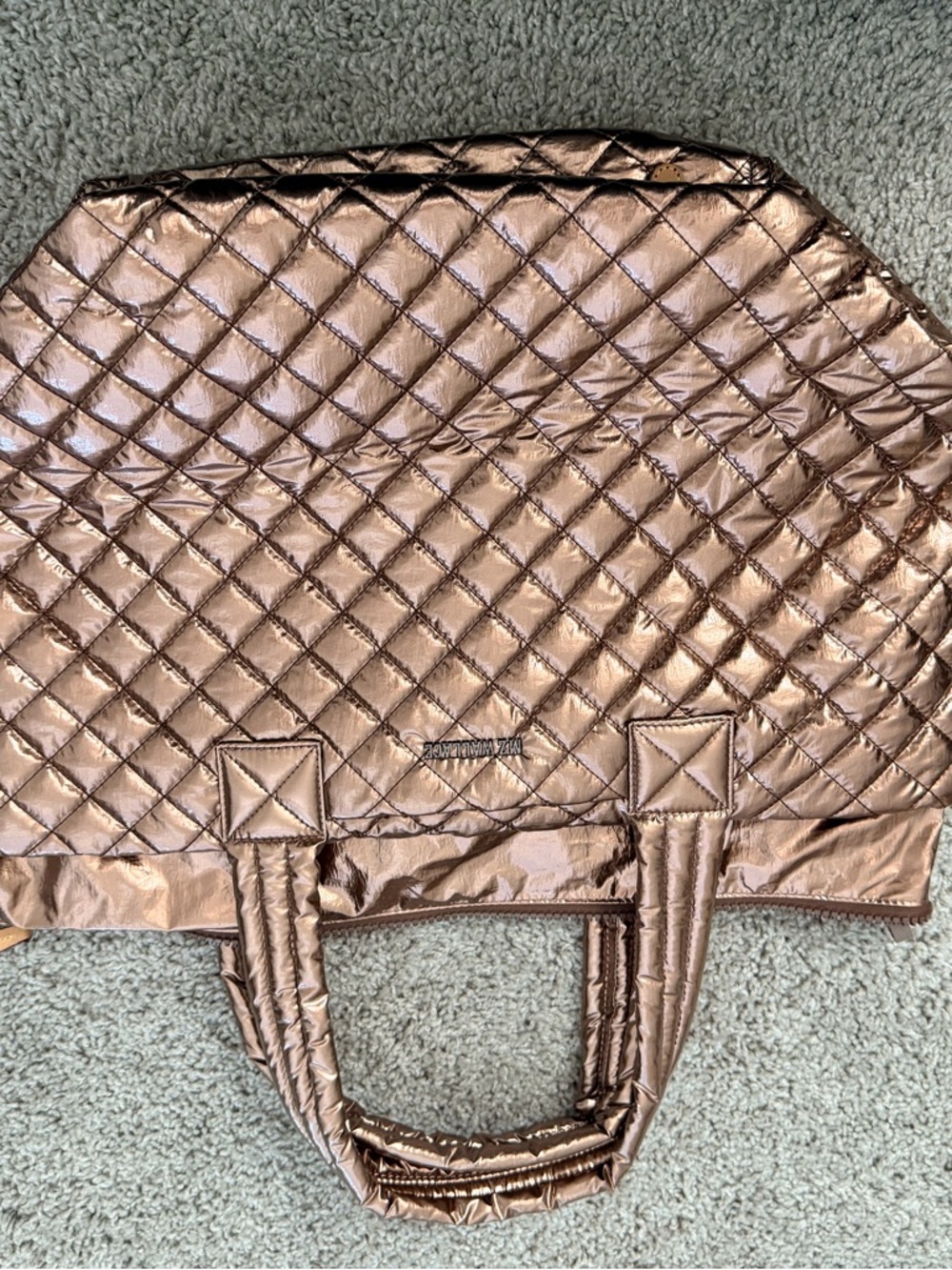 MZ Wallace Metro Metallic Quilted Tote - Copper
